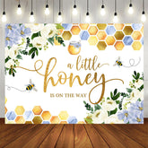 Aperturee - Little Honey Bee Is On The Way Baby Shower Backdrop